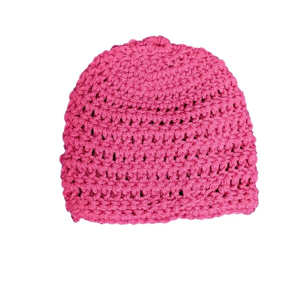 Crochet Dark Pink Hat - Picture 4 of 4